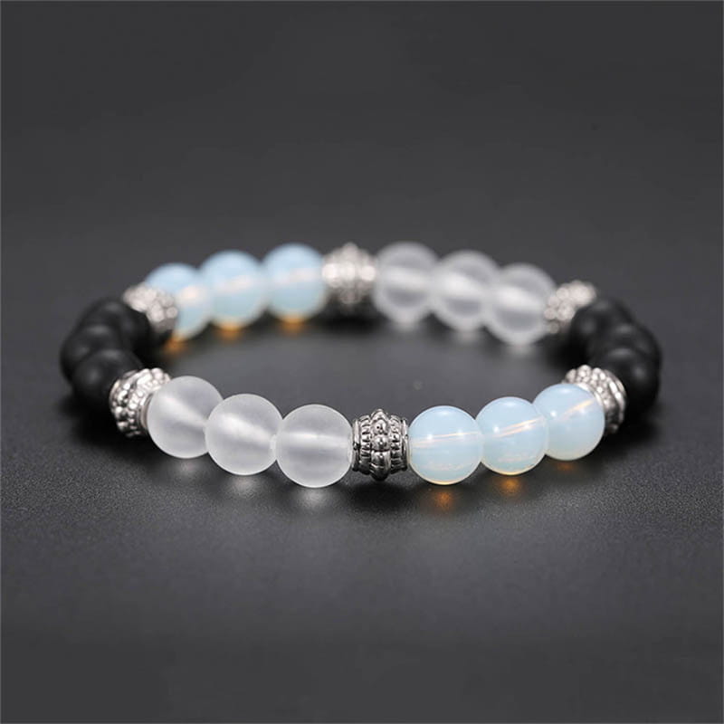 HEALING AGATE BEAD BRACELET FOR SPIRITUAL BALANCE
