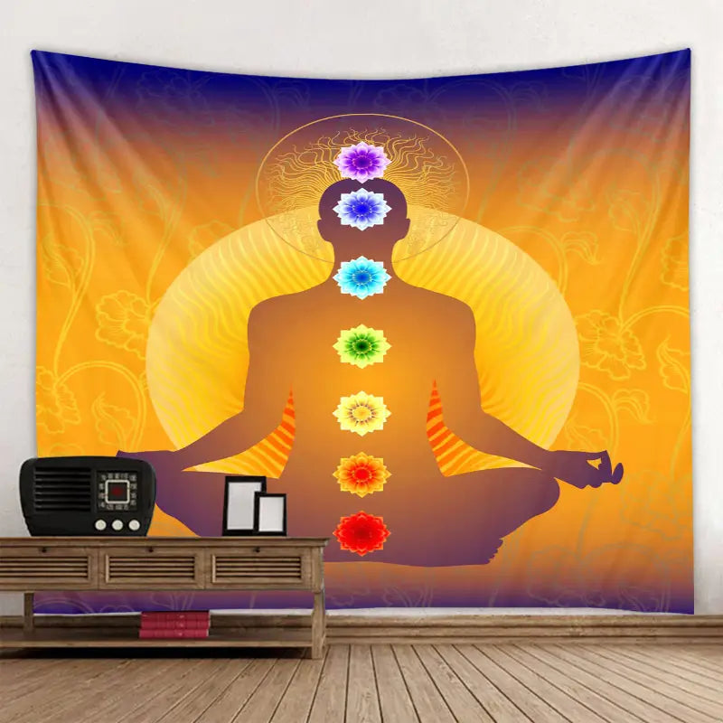 BOHO CHAKRA TAPESTRY WALL HANGING FOR MEDITATION