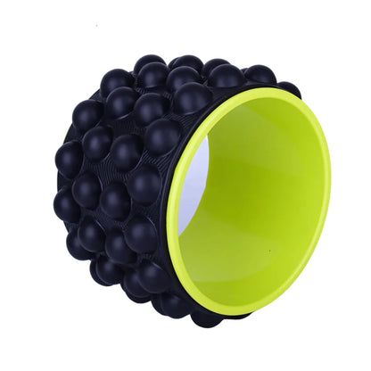 BEST YOGA WHEEL FOR FLEXIBILITY & BACK STRETCH RELIEF - Black Yellow - Yoga wheel