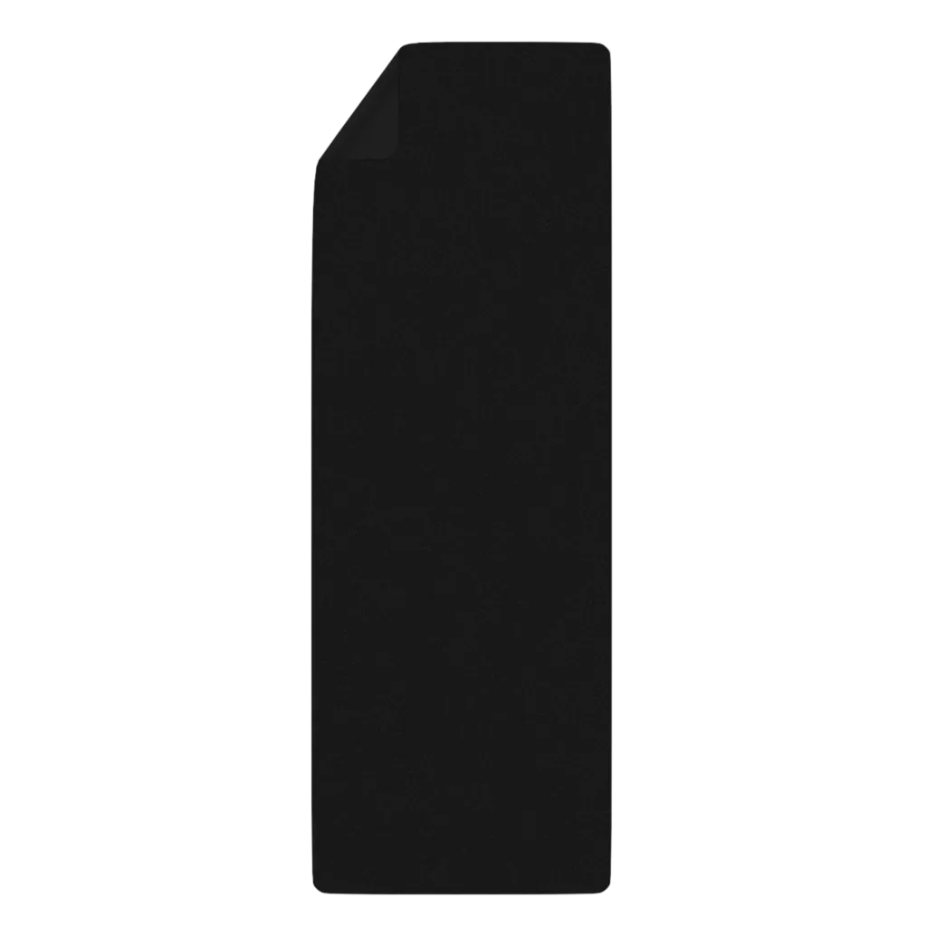 Black Yoga Mat With Golden Chakra Energy Symbols - 24x68