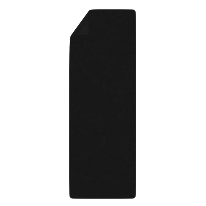 Black Yoga Mat With Golden Chakra Energy Symbols - 24x68