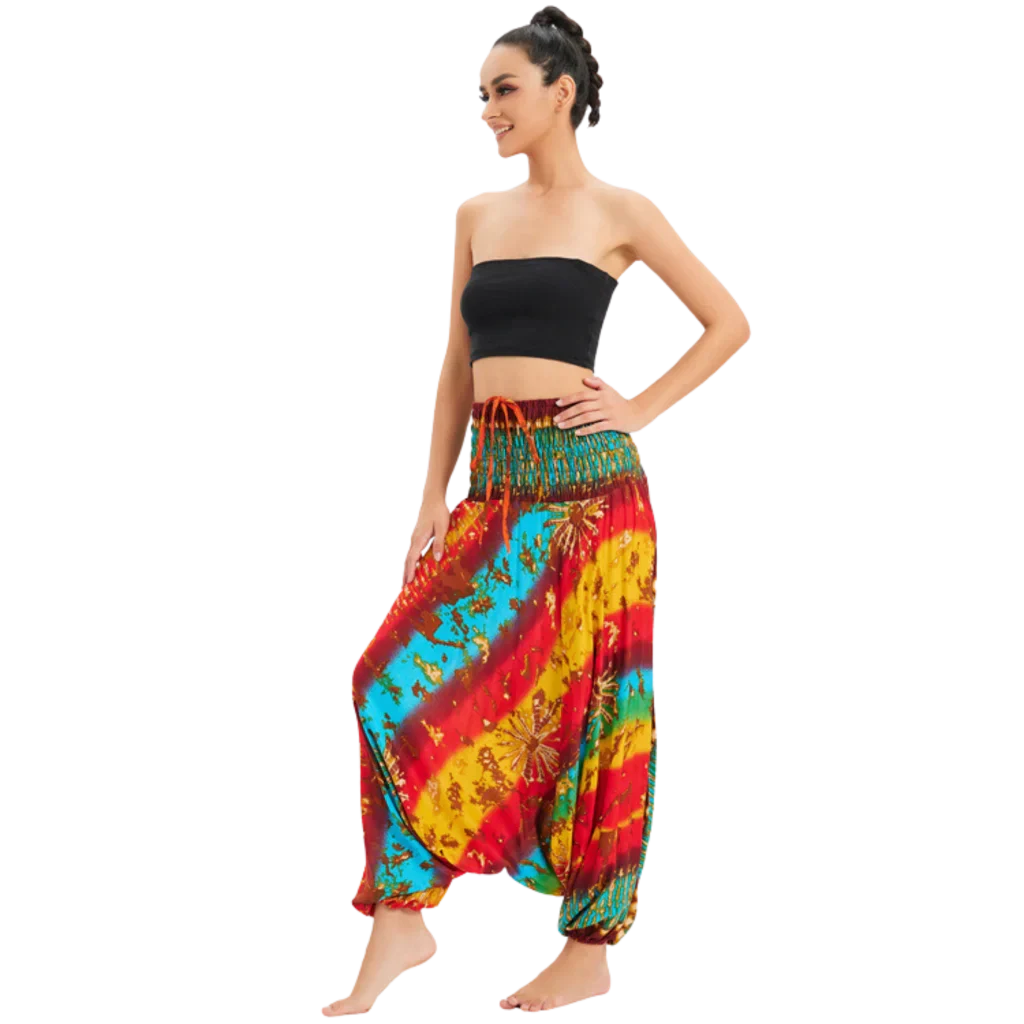 BOHEMIAN DREAMSCAPE CONVERTIBLE JUMPSUIT HAMMER PANTS - Women Hammer Pants