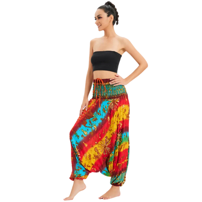 BOHEMIAN DREAMSCAPE CONVERTIBLE JUMPSUIT HAMMER PANTS - Women Hammer Pants