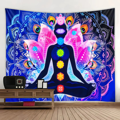 BOHO CHAKRA TAPESTRY WALL HANGING FOR MEDITATION - 21Style