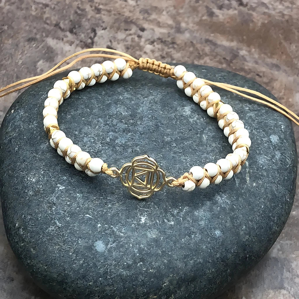 BOHO DOUBLE-BRAIDED BEAD BRACELET FOR SPIRITUAL HARMONY - White - Bracelet