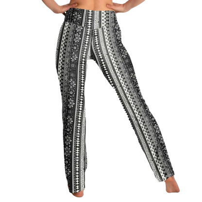 BOHO ETHNIC FLARE LEGGINGS - Flare Leggings - AOP