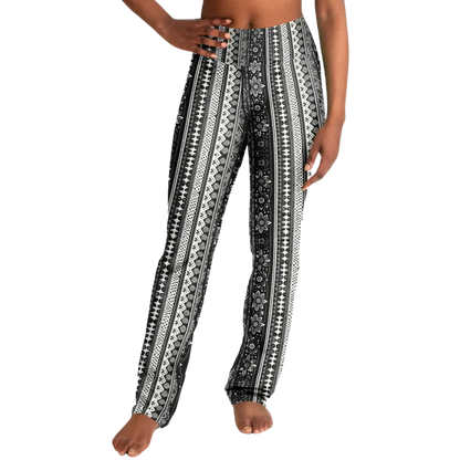 BOHO ETHNIC FLARE LEGGINGS - Flare Leggings - AOP