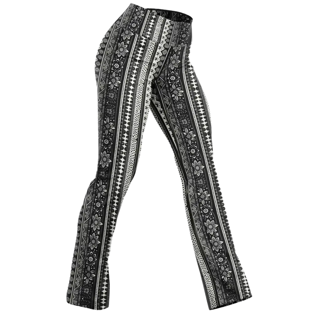 BOHO ETHNIC FLARE LEGGINGS - XS - Flare Leggings - AOP