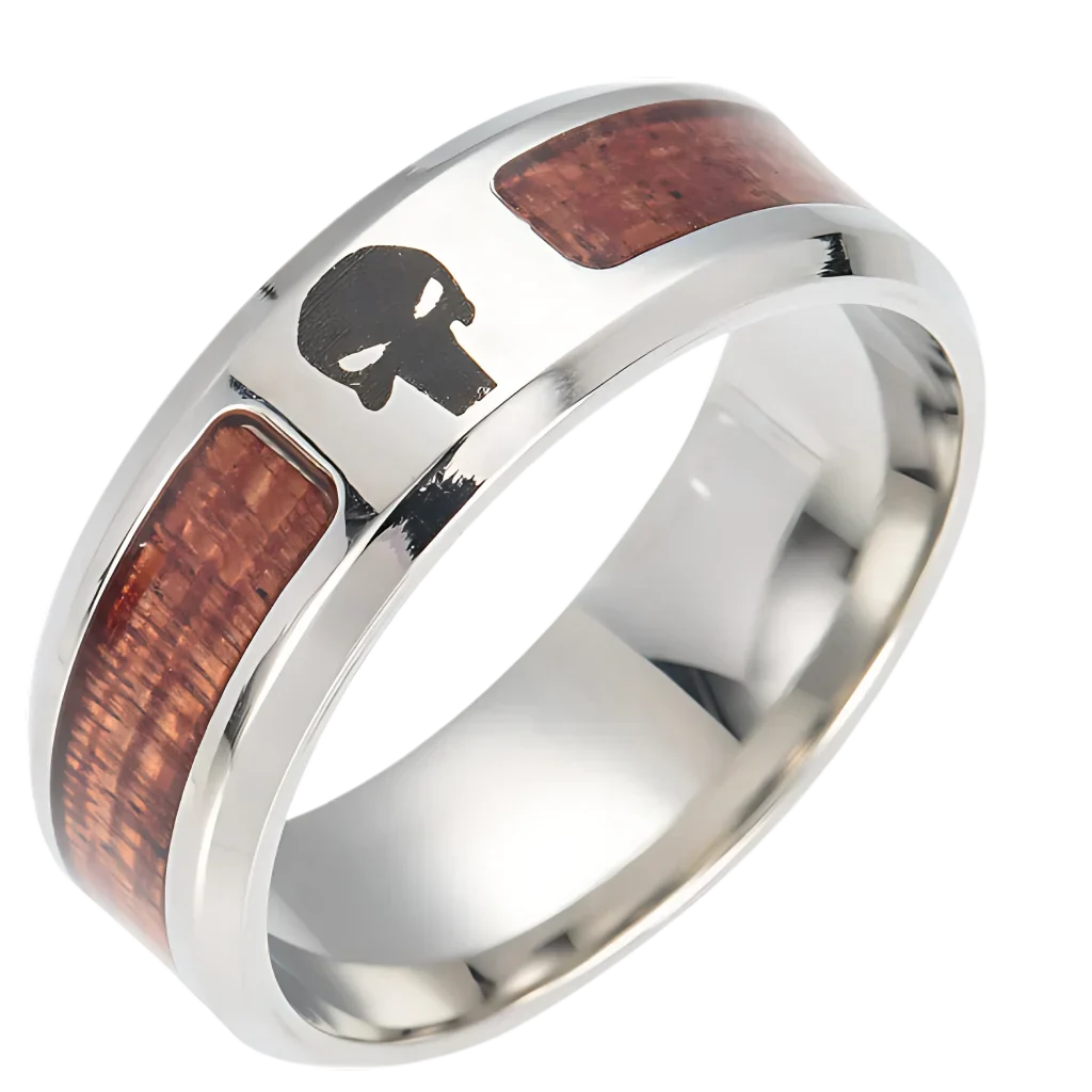 BOHO MAGIC RINGS WITH WOOD INLAY FOR MEN AND WOMEN - 3 / 10