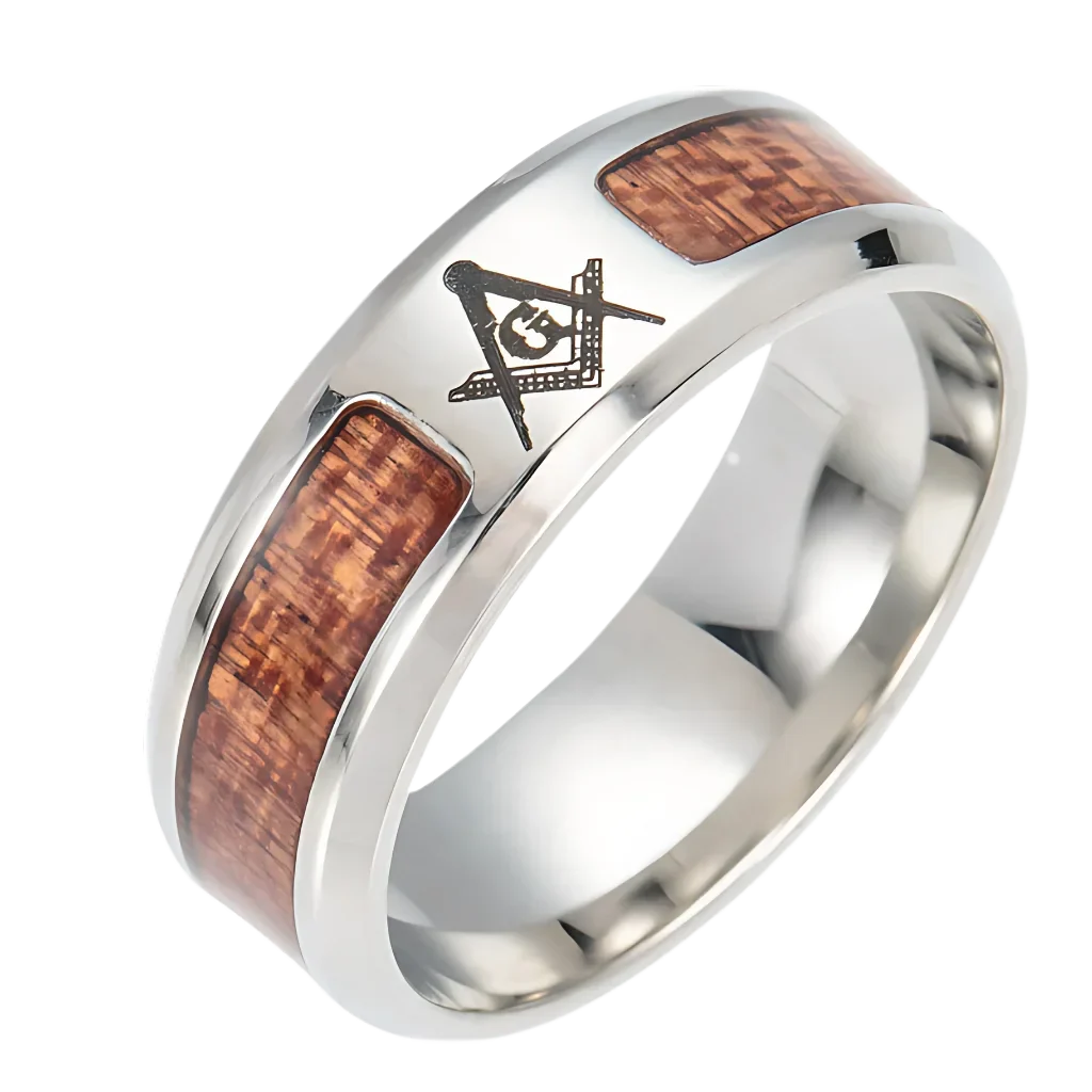 BOHO MAGIC RINGS WITH WOOD INLAY FOR MEN AND WOMEN - 4 / 10