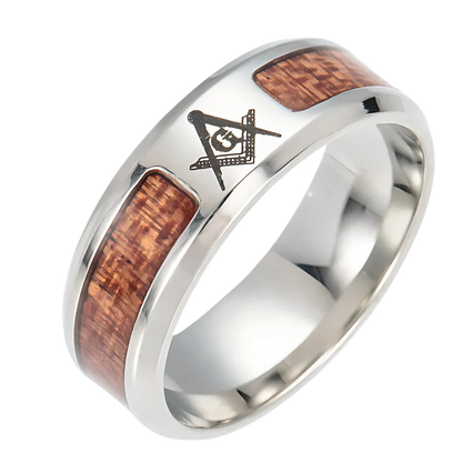 BOHO MAGIC RINGS WITH WOOD INLAY FOR MEN AND WOMEN - 4 / 10