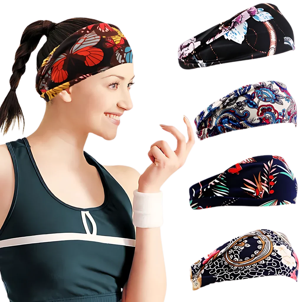 Boho Print Head Band For Women Sports And Wellness
