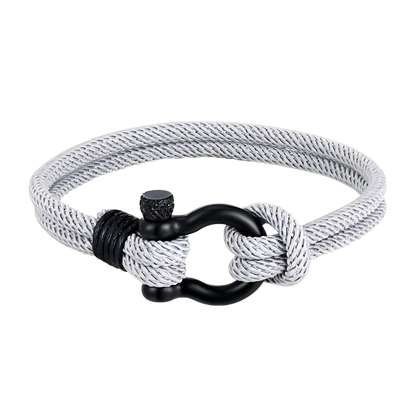 BOHO STACKED BRACELET WITH MILAN ROPE DESIGN - Grey / 19CM - Bracelet