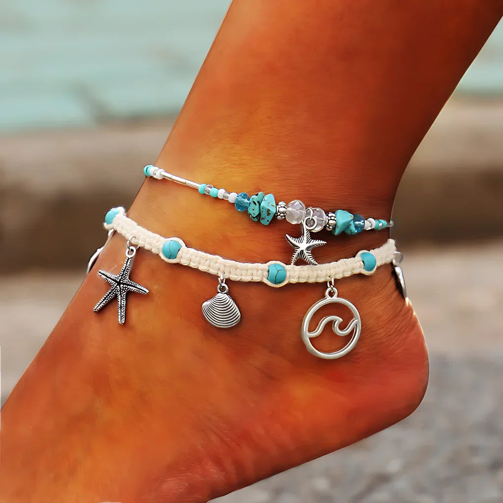 BOHO STYLE CONCH SHELL ANKLET FOR SPIRITUAL ENERGY - Style