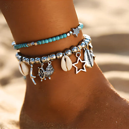 BOHO STYLE CONCH SHELL ANKLET FOR SPIRITUAL ENERGY - Style