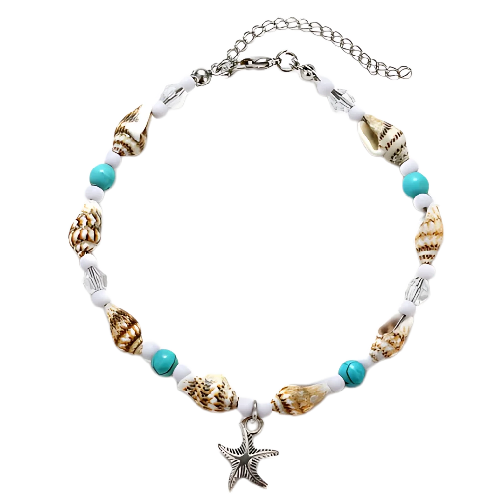 BOHO STYLE CONCH SHELL ANKLET - Style F - Anklet