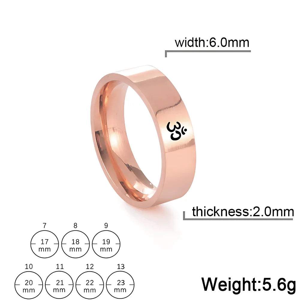 BOHO STYLE RING WITH SPIRITUAL ELEGANCE - Rose Gold 6MM