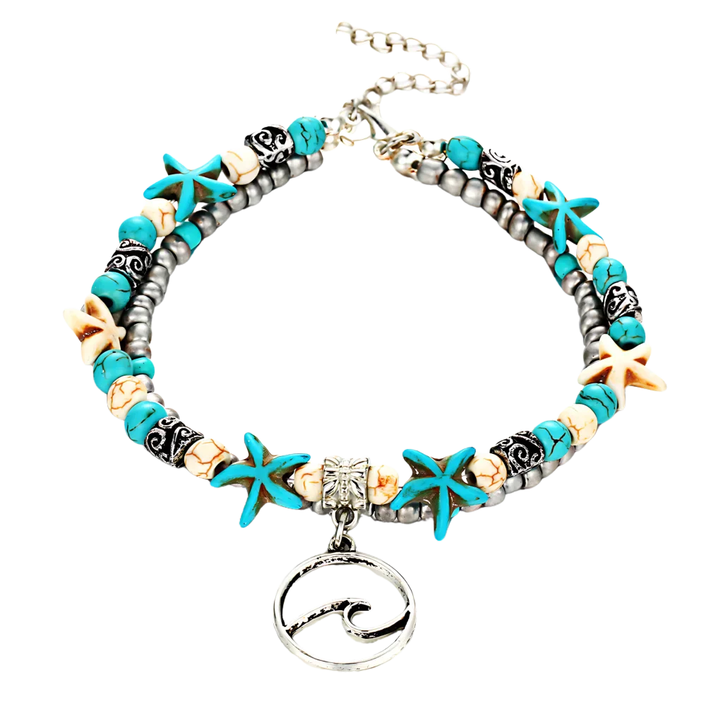 BOHO STYLE STARFISH ANKLET FOR BEACH SPIRITUALITY - Style B