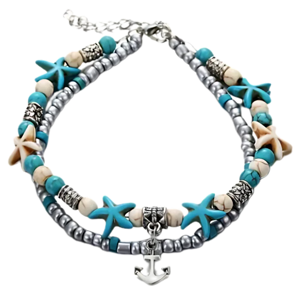 BOHO STYLE STARFISH ANKLET FOR BEACH SPIRITUALITY - Style G