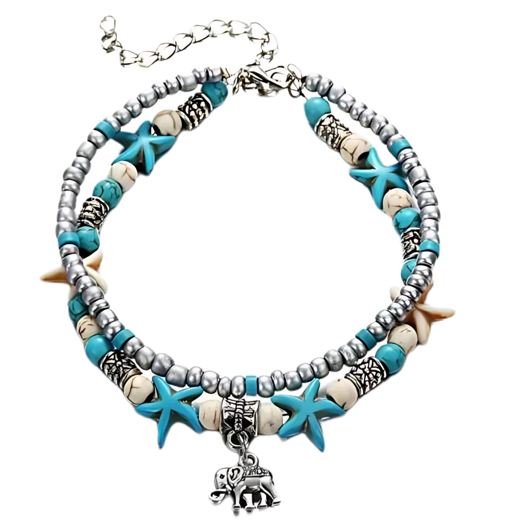 BOHO STYLE STARFISH ANKLET FOR BEACH SPIRITUALITY - Style