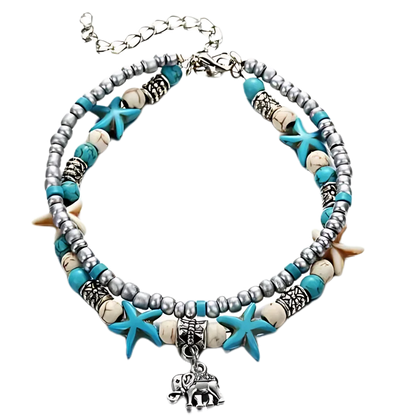 BOHO STYLE STARFISH ANKLET FOR BEACH SPIRITUALITY - Style