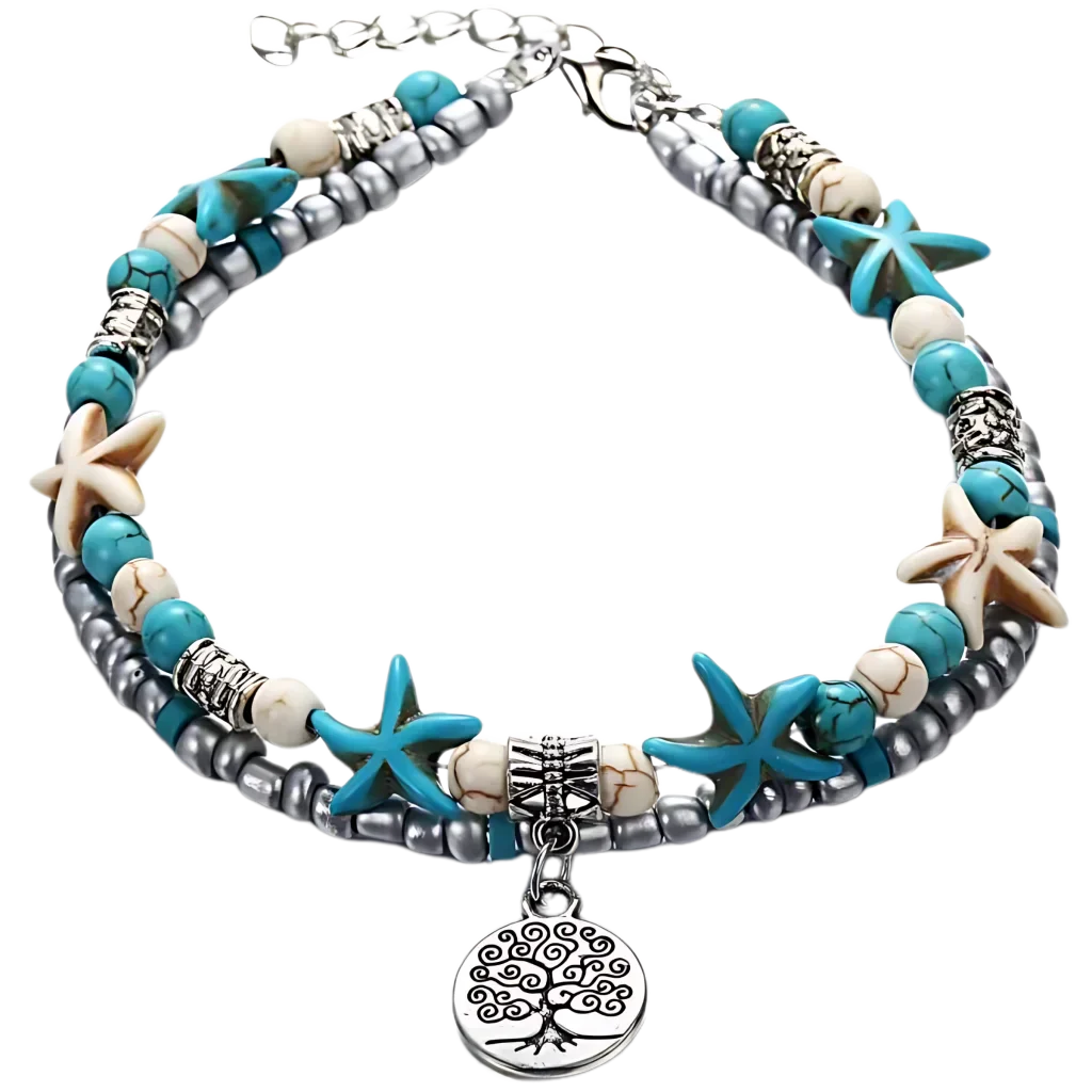 BOHO STYLE STARFISH ANKLET FOR BEACH SPIRITUALITY - Style J