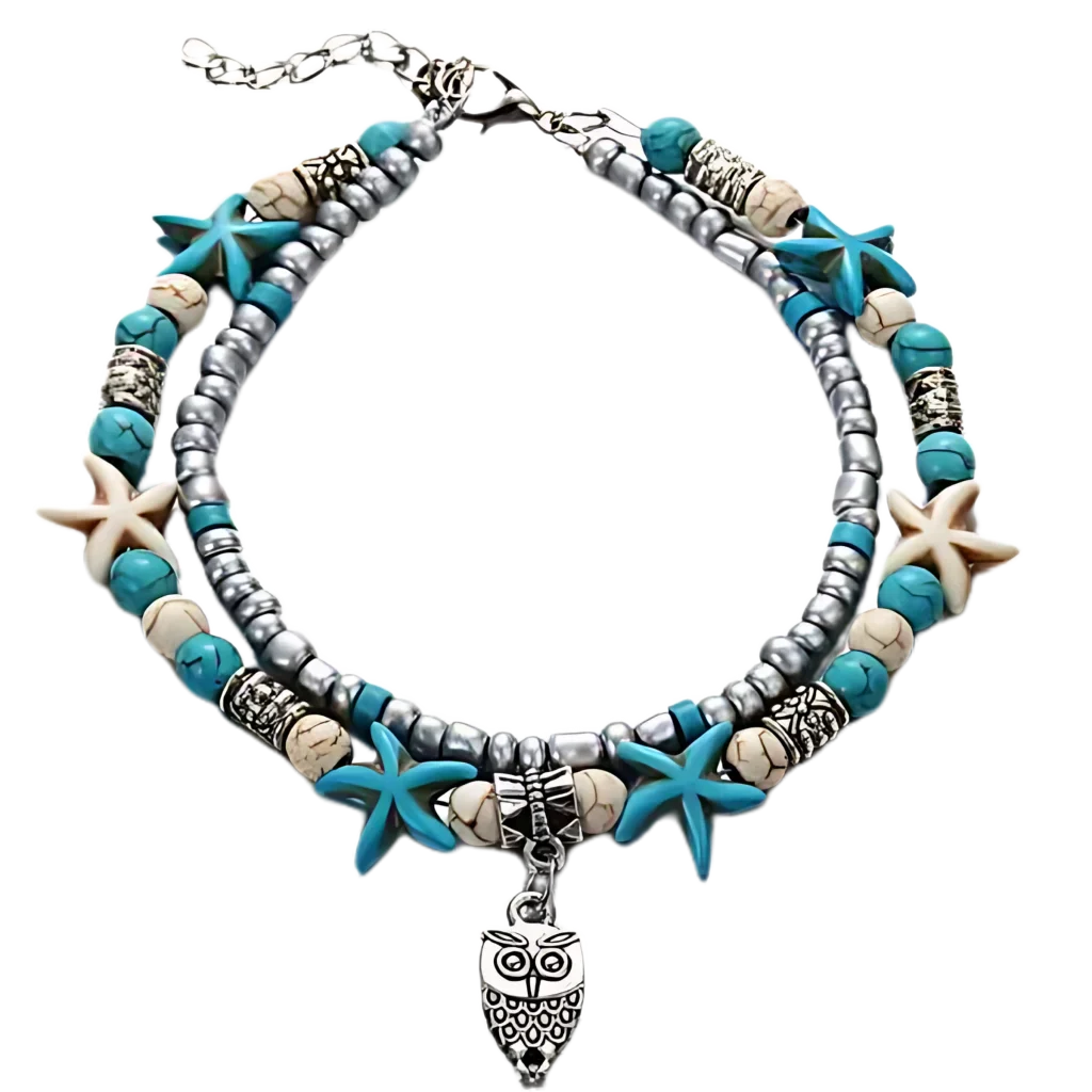 BOHO STYLE STARFISH ANKLET FOR BEACH SPIRITUALITY - Style K