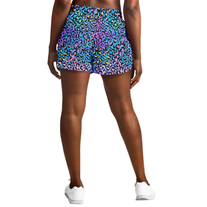 BOLD NEON LEOPARD YOGA SHORTS FOR CONFIDENT MOVEMENT!