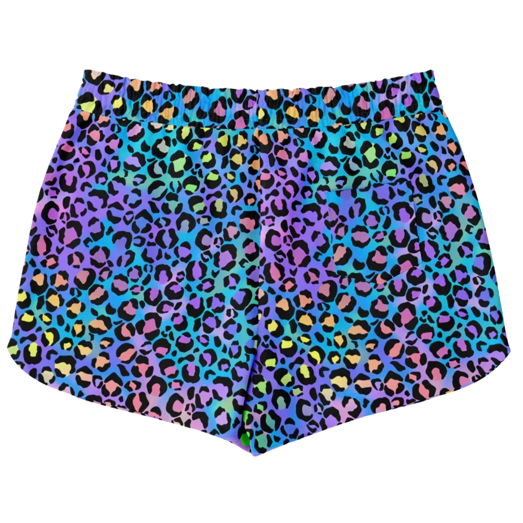 BOLD NEON LEOPARD YOGA SHORTS FOR CONFIDENT MOVEMENT!