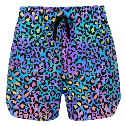 BOLD NEON LEOPARD YOGA SHORTS FOR CONFIDENT MOVEMENT!