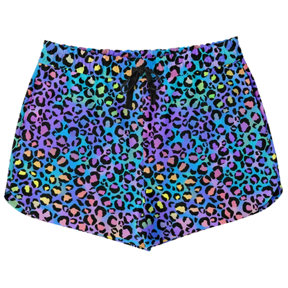 BOLD NEON LEOPARD YOGA SHORTS FOR CONFIDENT MOVEMENT! - XS