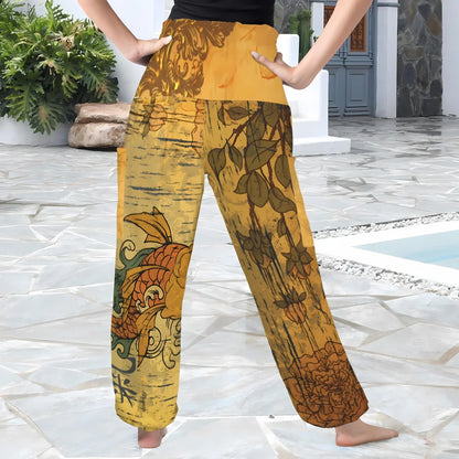 BUDDHA BLOSSOM HAREM YOGA PANTS WITH POCKETS - harem beam