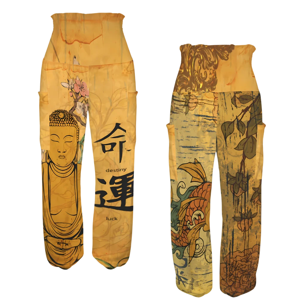 BUDDHA BLOSSOM HAREM YOGA PANTS WITH POCKETS - harem beam