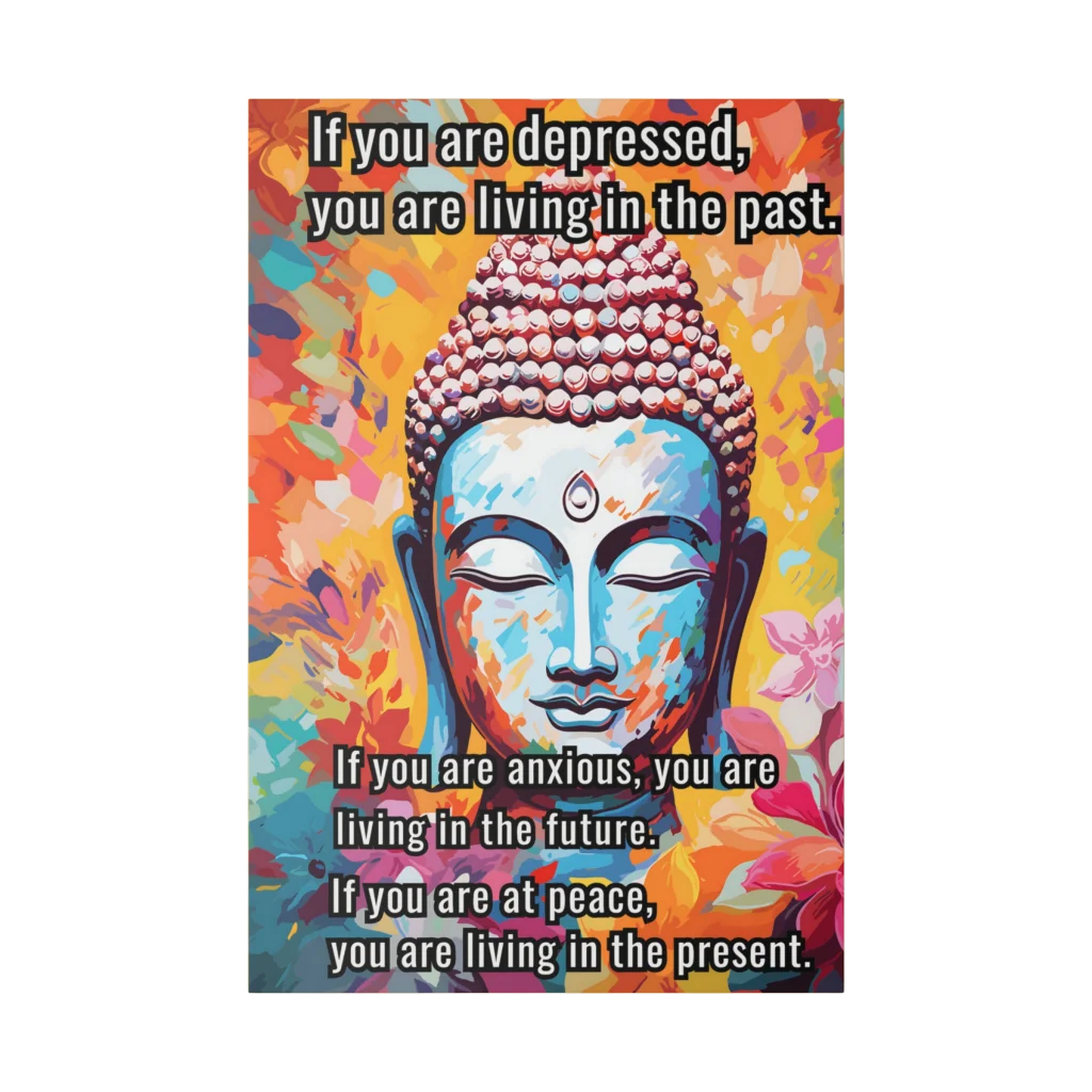 BUDDHA CANVAS WALL ART WITH INSPIRATIONAL QUOTE - Canvas