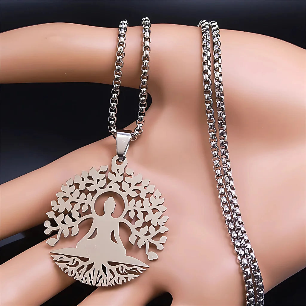 BUDDHA NECKLACE WITH PENDANT FOR SPIRITUAL AWAKENING - Necklace