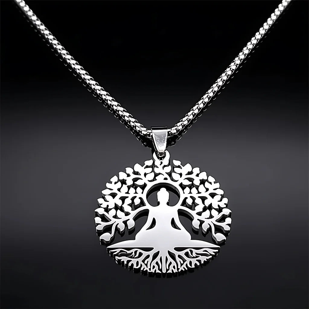 BUDDHA NECKLACE WITH PENDANT FOR SPIRITUAL AWAKENING - Necklace