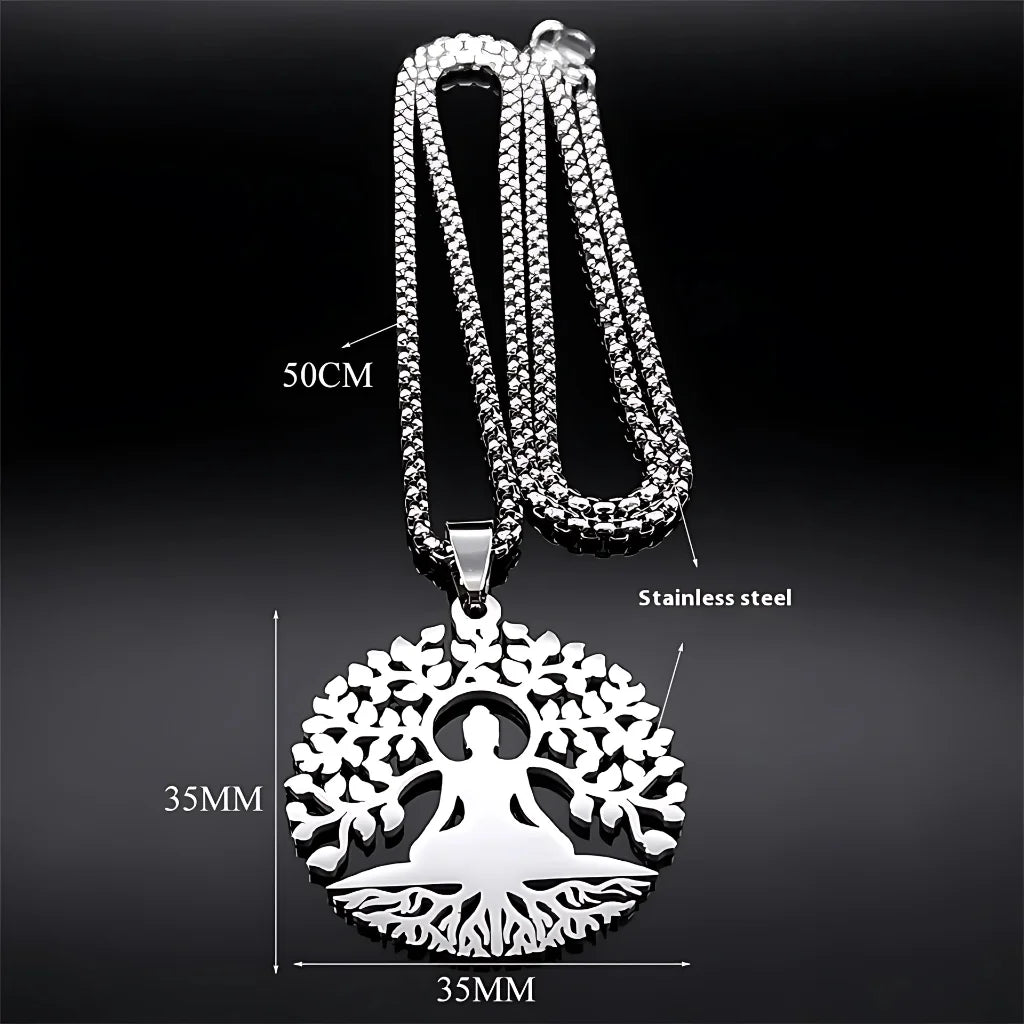 BUDDHA NECKLACE WITH PENDANT FOR SPIRITUAL AWAKENING - Necklace