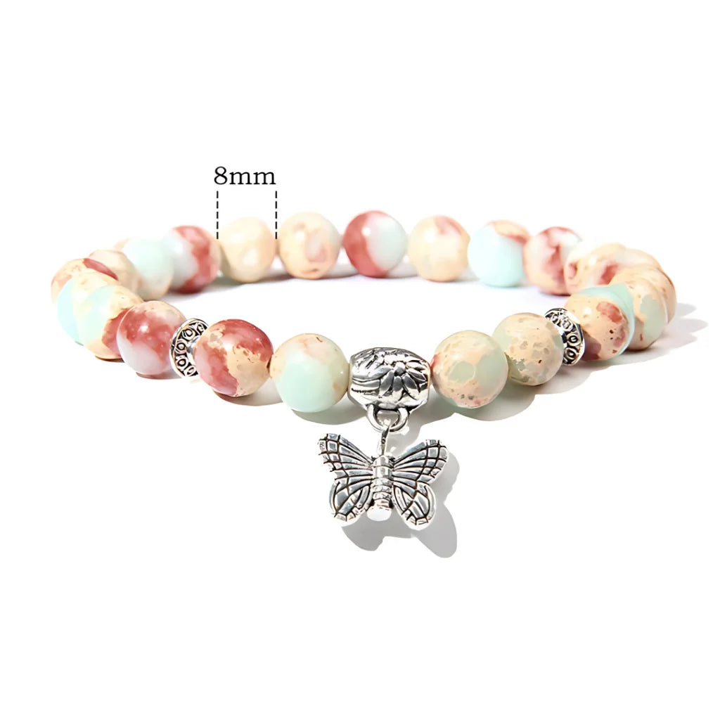 BUTTERFLY CRYSTAL BEAD BRACELET FOR SPIRITUAL GROWTH - Colorful - Bracelet