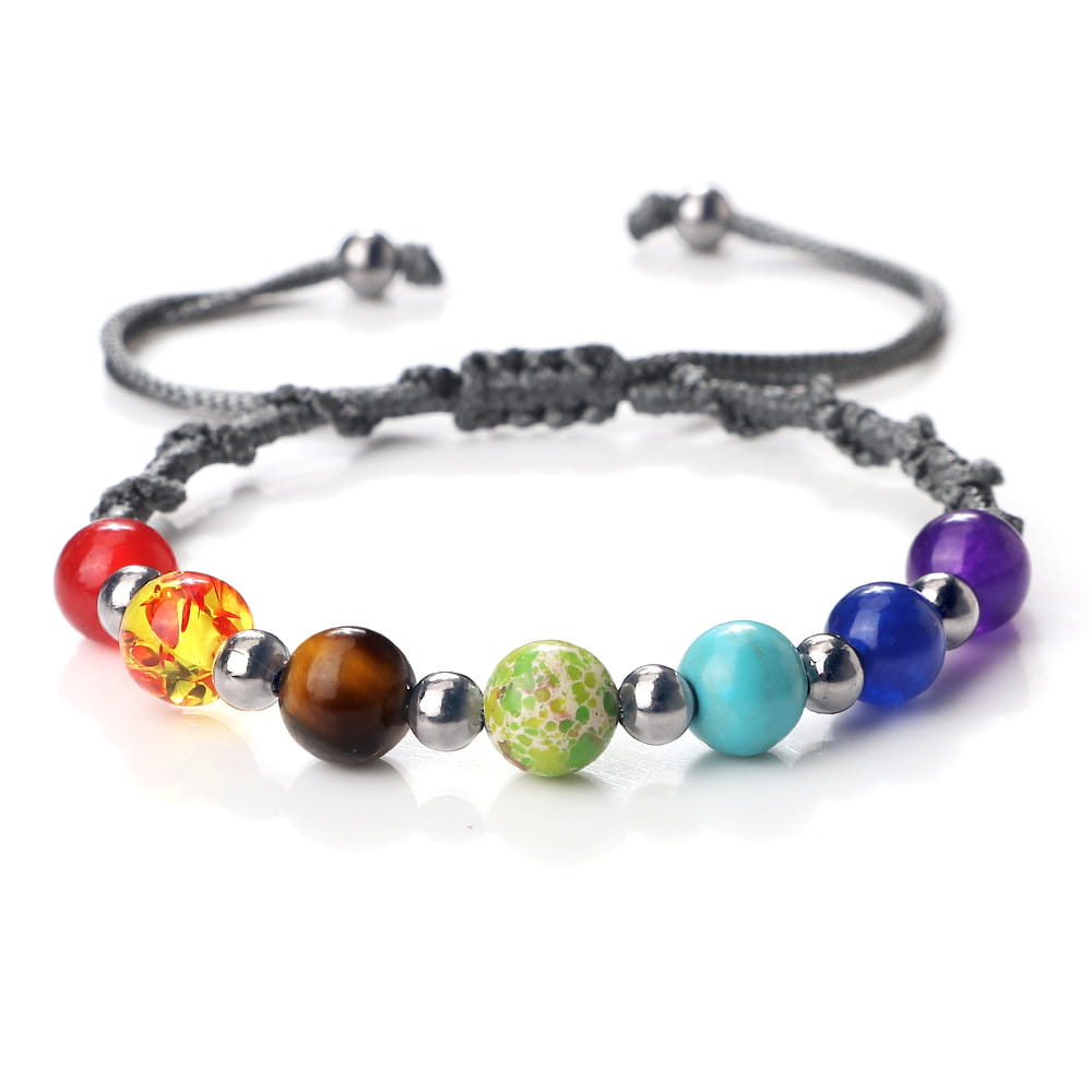 HANDWOVEN CHAKRA BEAD BRACELET FOR ENERGY & BALANCE