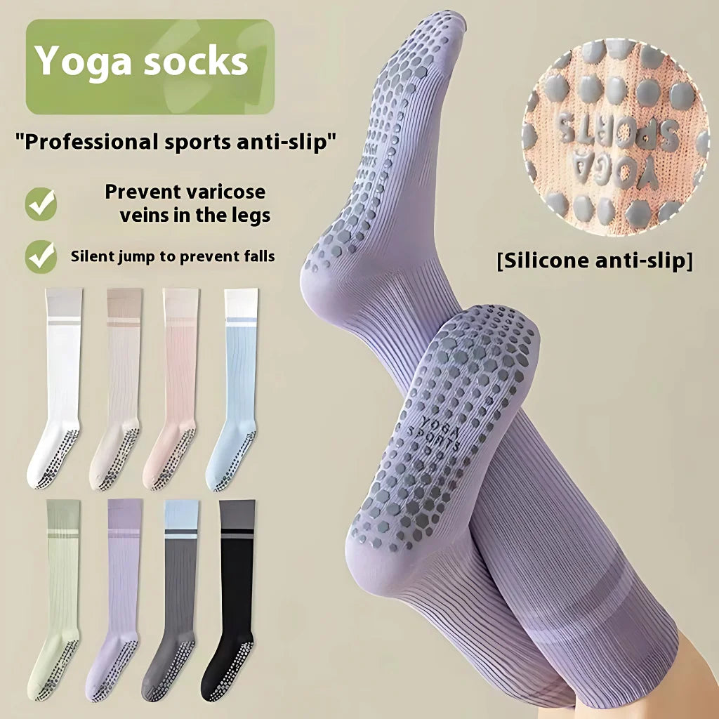 CALF-LENGTH ANTI SLIP YOGA SOCKS FOR WOMEN - Yoga Socks