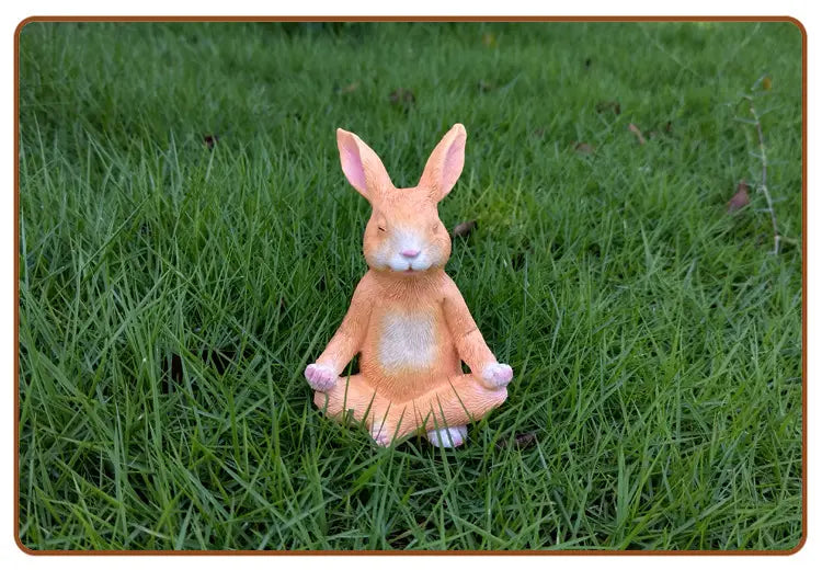 MEDITATION BUNNY AND FROG YOGA STATUES FOR SERENE DÉCOR