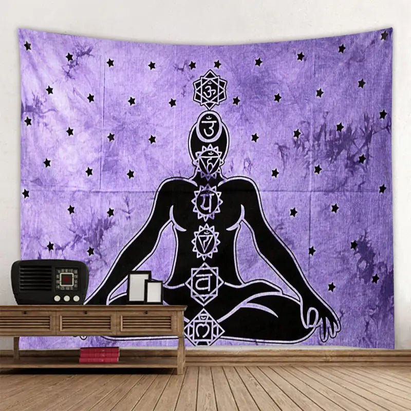 BOHO CHAKRA TAPESTRY WALL HANGING FOR MEDITATION