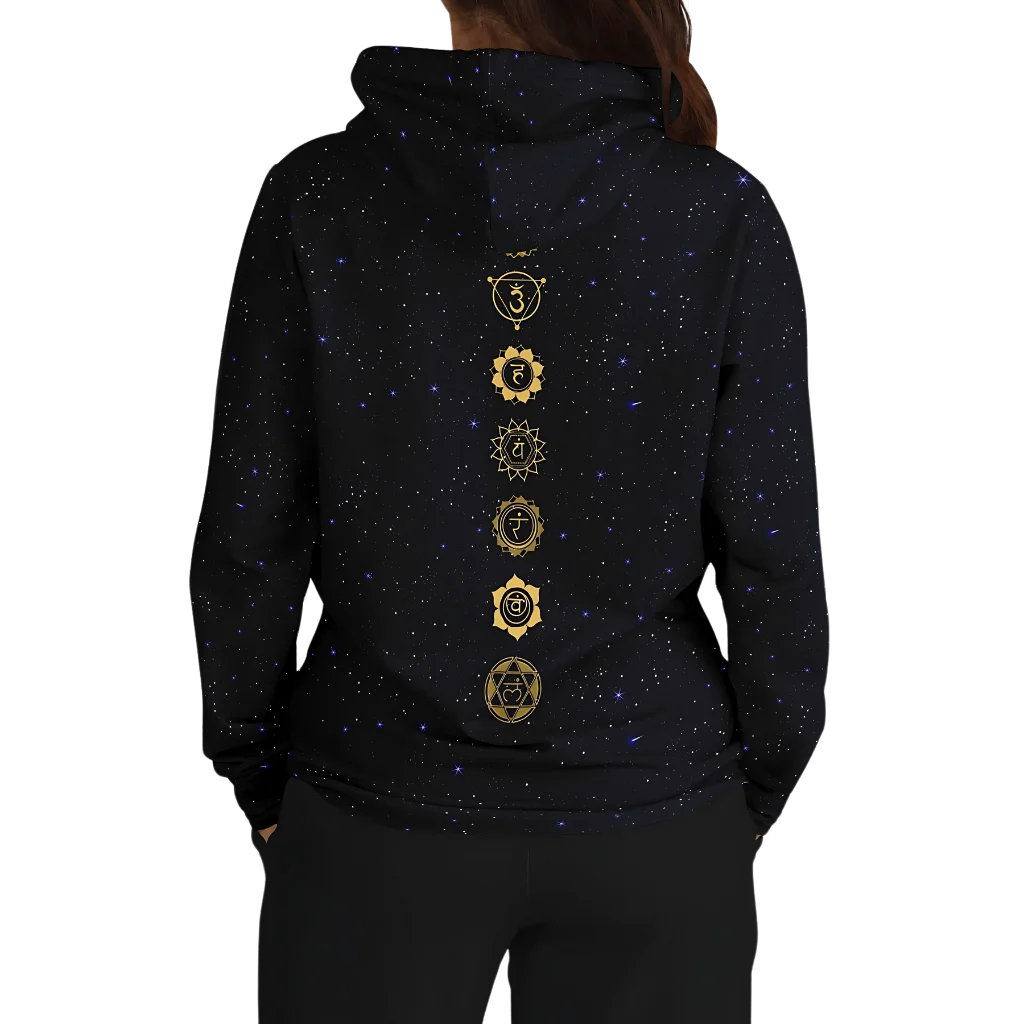 CELESTIAL MANDALA YOGA HOODIE - SPIRITUAL ALIGNMENT &