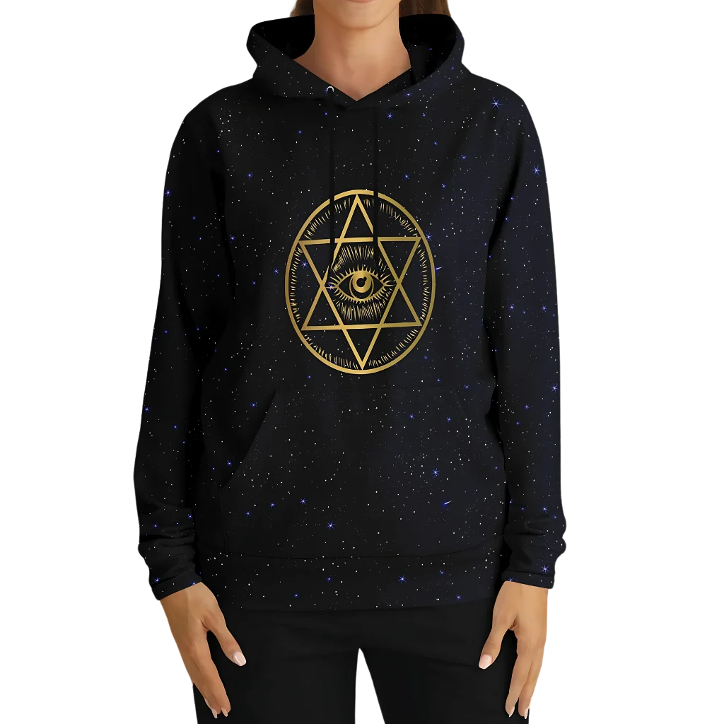 CELESTIAL MANDALA YOGA HOODIE - SPIRITUAL ALIGNMENT &