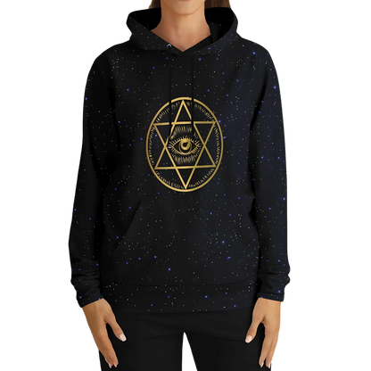 CELESTIAL MANDALA YOGA HOODIE - SPIRITUAL ALIGNMENT &