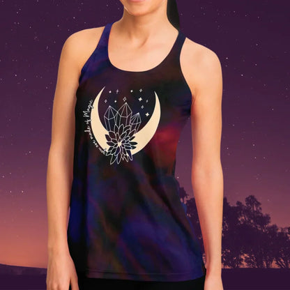 CELESTIAL WILDFLOWERS YOGA TANK TOP – MYSTICAL STYLE