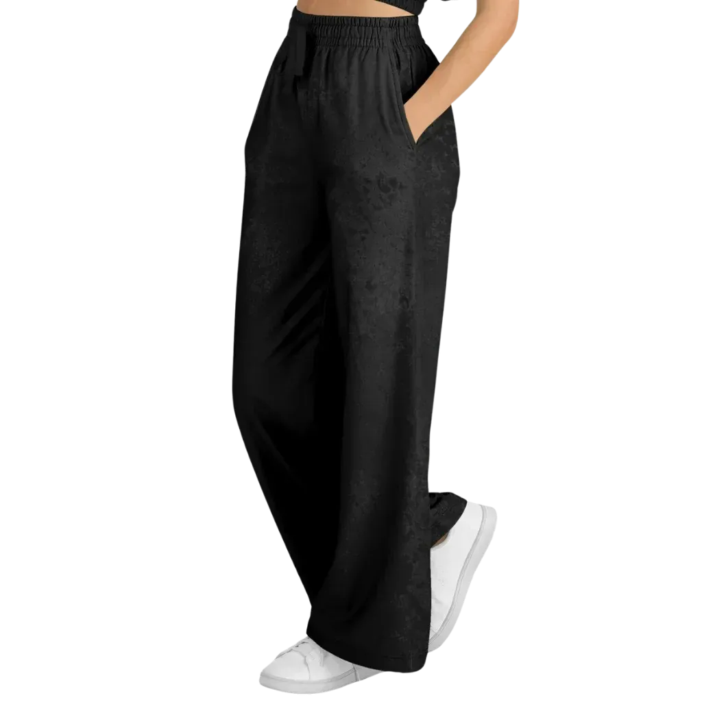 Chakra Energy Flared Joggers – Symbolic Black Base