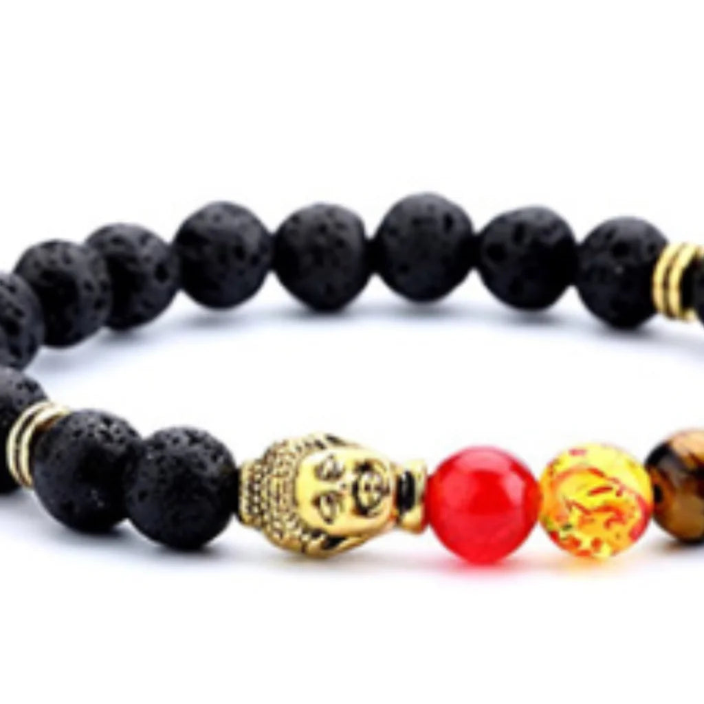 CHAKRA YOGA VOLCANIC ROCK BRACELET – HEALING ENERGY