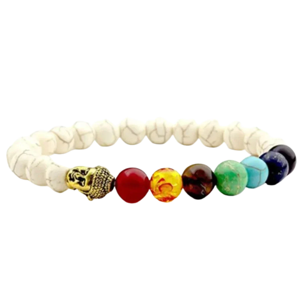 COLORFUL CHAKRA BRACELET FOR SPIRITUAL BALANCE AND HEALING - Style A / Girth: 19.5 cm; Beads: 8mm - Bracelet