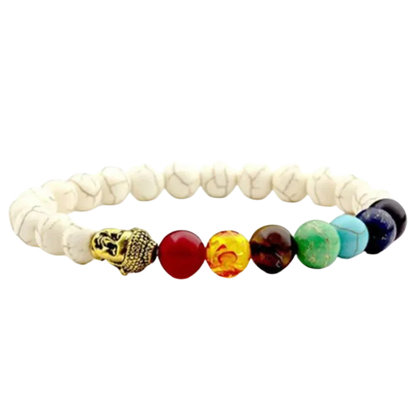 COLORFUL CHAKRA BRACELET FOR SPIRITUAL BALANCE AND HEALING - Style A / Girth: 19.5 cm; Beads: 8mm - Bracelet